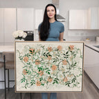William Morris Botanical Cotton Float Frame Canvas Art Print | 2210