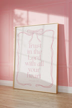 Proverbs 3 5 Wall Art Coquette Christian Wall Art Trendy Preppy Bible Verse Printable Bible Verse Wall Art Quote Christian Girl Wall Art