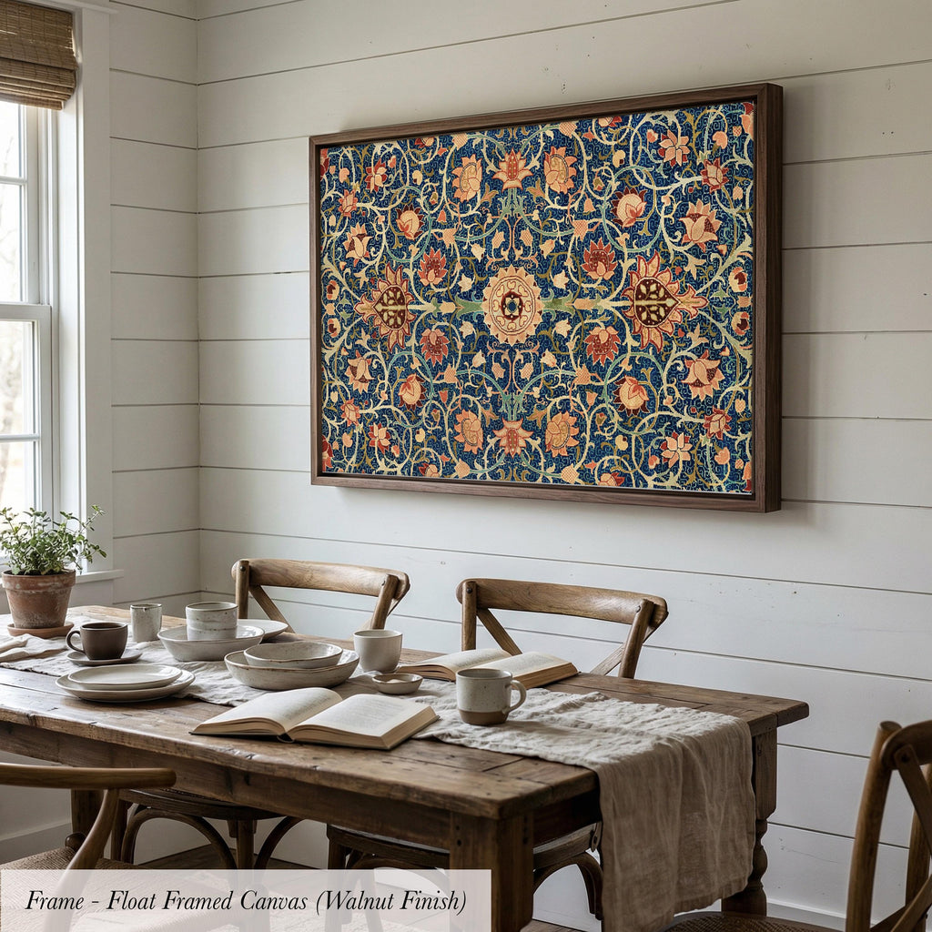 William Morris Botanical Cotton Float Frame Canvas Art Print ∙ 2212