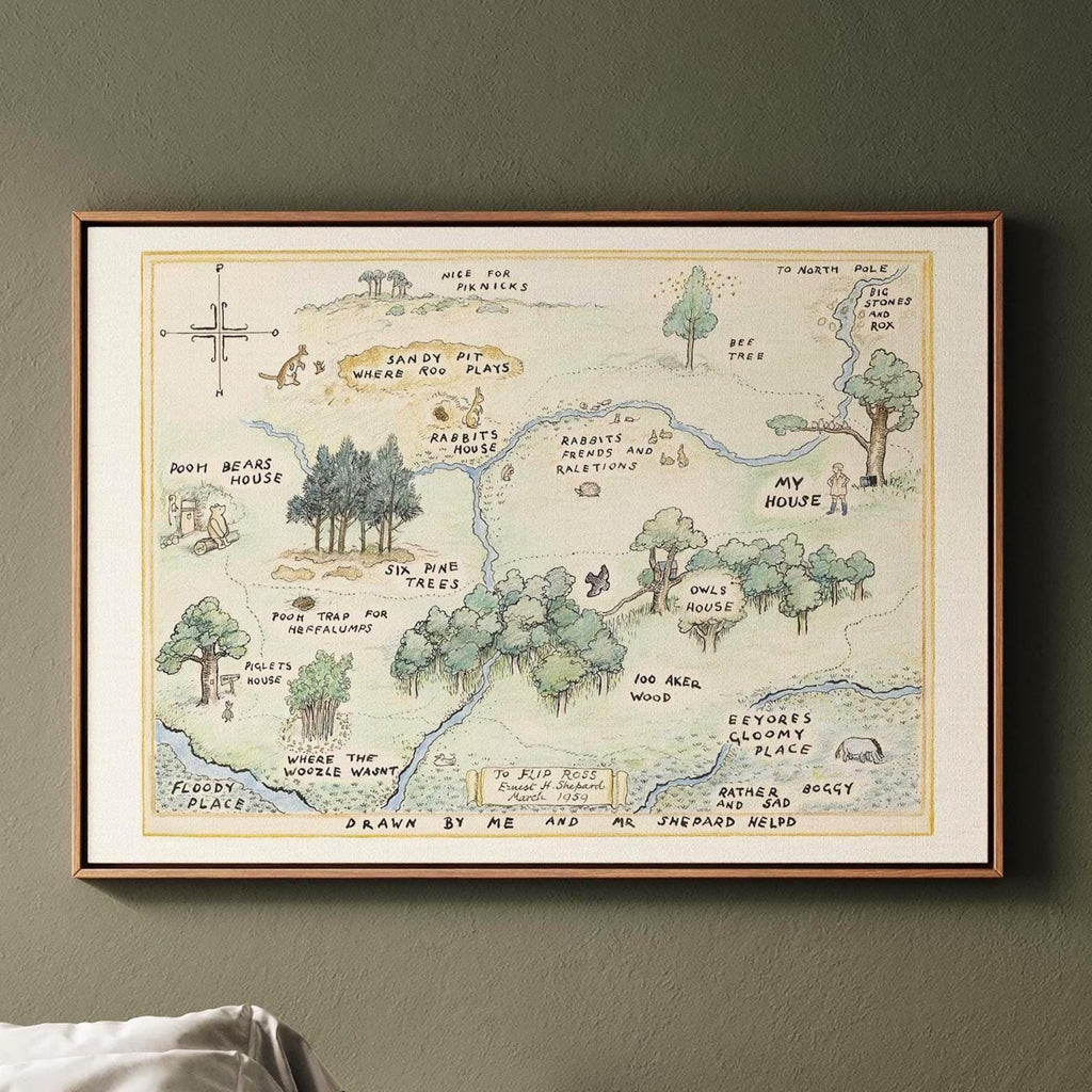100 Acre Wood Winnie Pooh Map Print | 1687