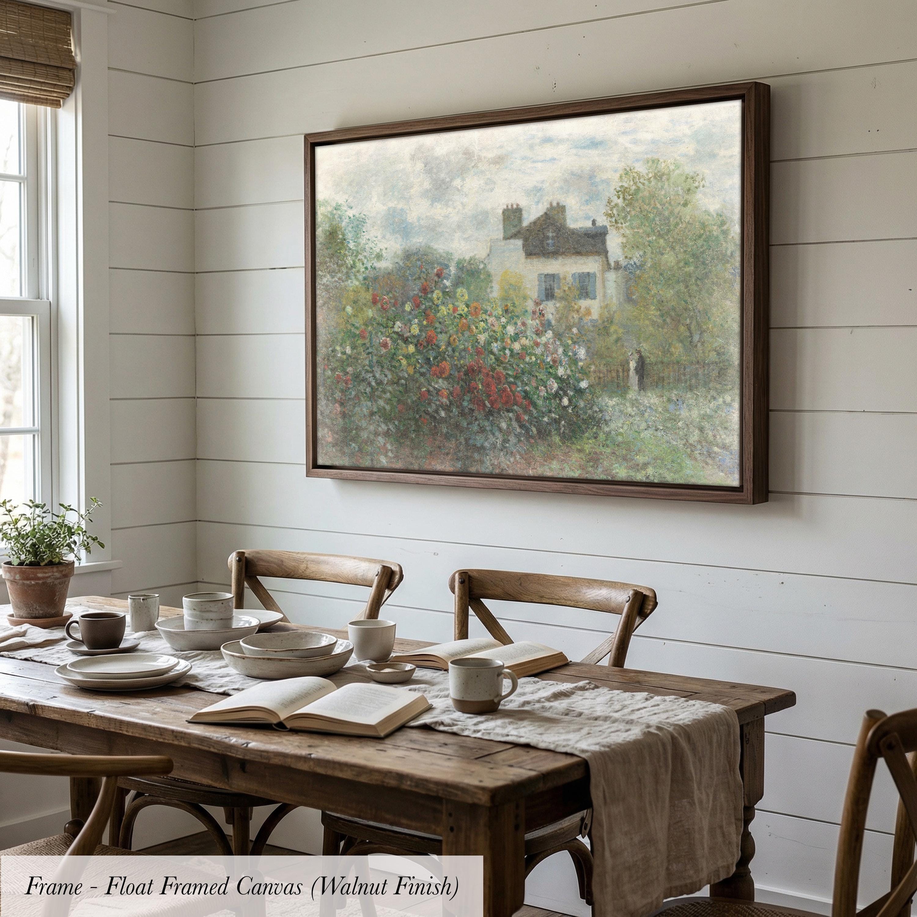 Monet Garden Cotton Float Frame Canvas Art Print | 2216