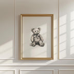 Teddy Bear Vintage Sketch Art | 1172