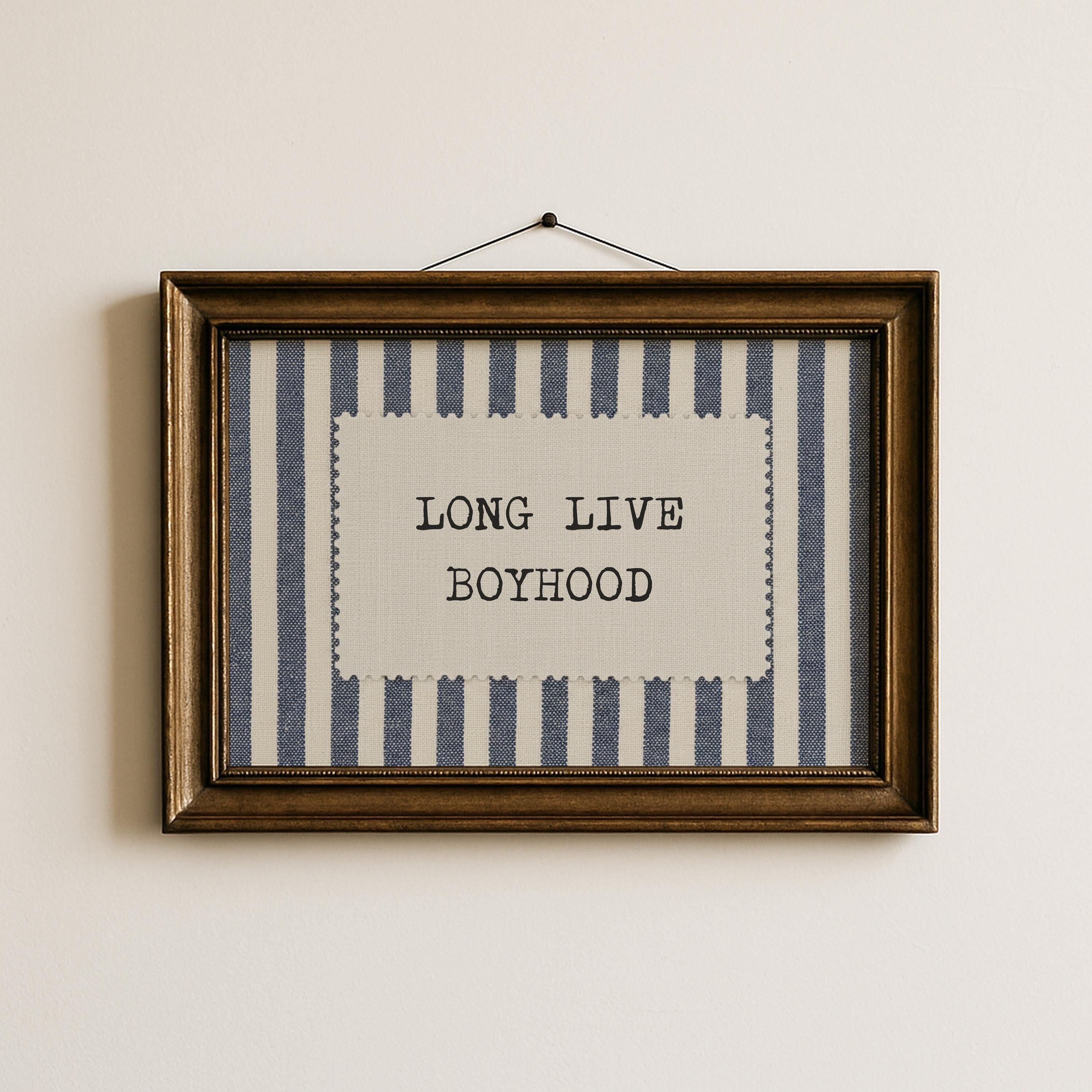 Long Live Boyhood Vintage Print | 1710
