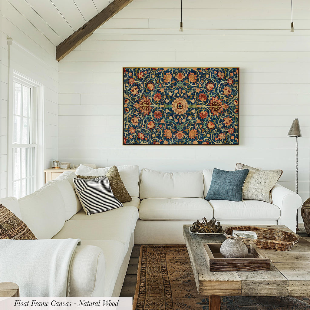 William Morris Botanical Cotton Float Frame Canvas Art Print ∙ 2212
