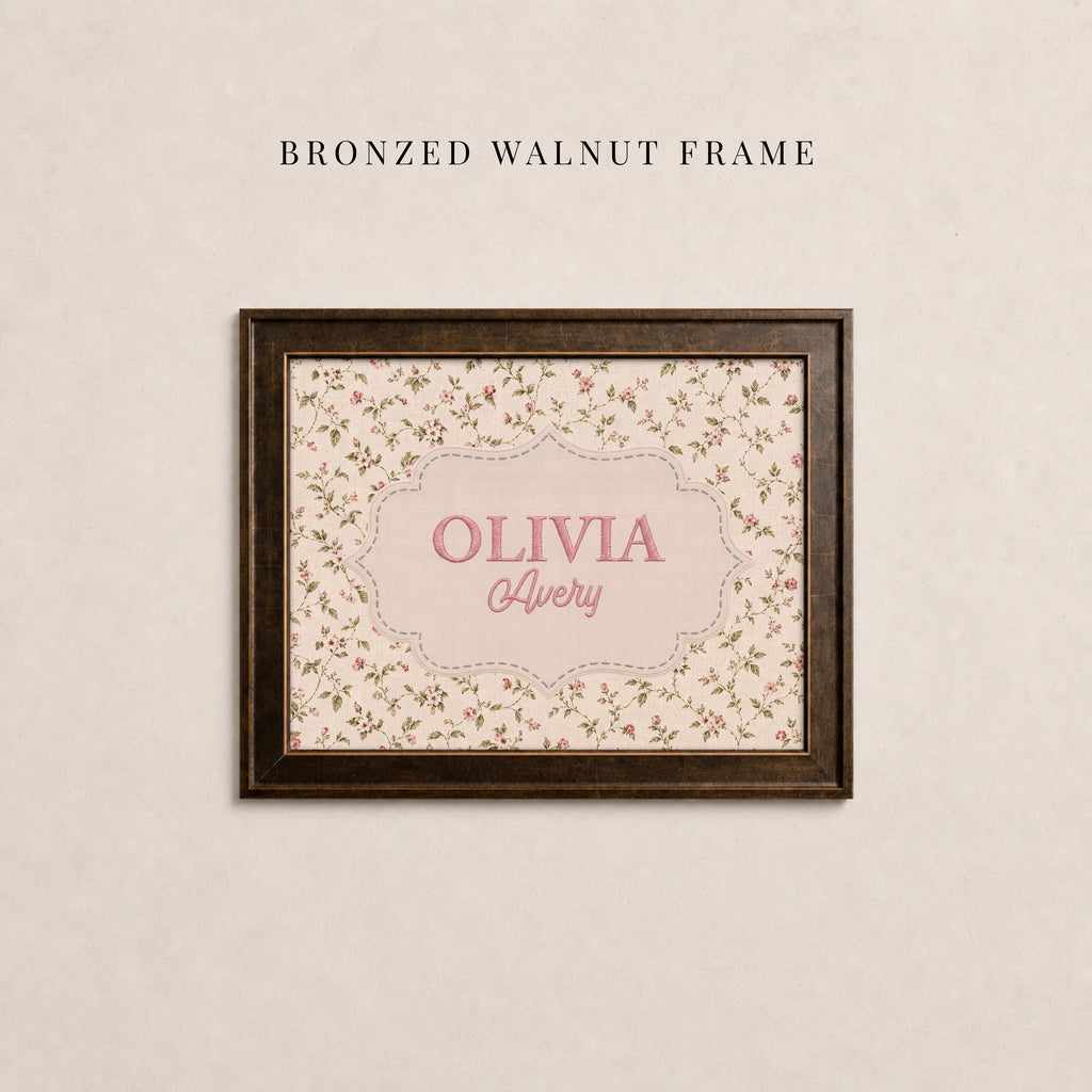 Personalized Nursery Cross Stitch Style Wall Art ∙ Name Sign for Nursery ∙ 2335