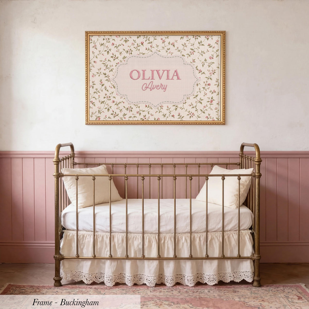 Personalized Nursery Cross Stitch Style Wall Art ∙ Name Sign for Nursery ∙ 2335