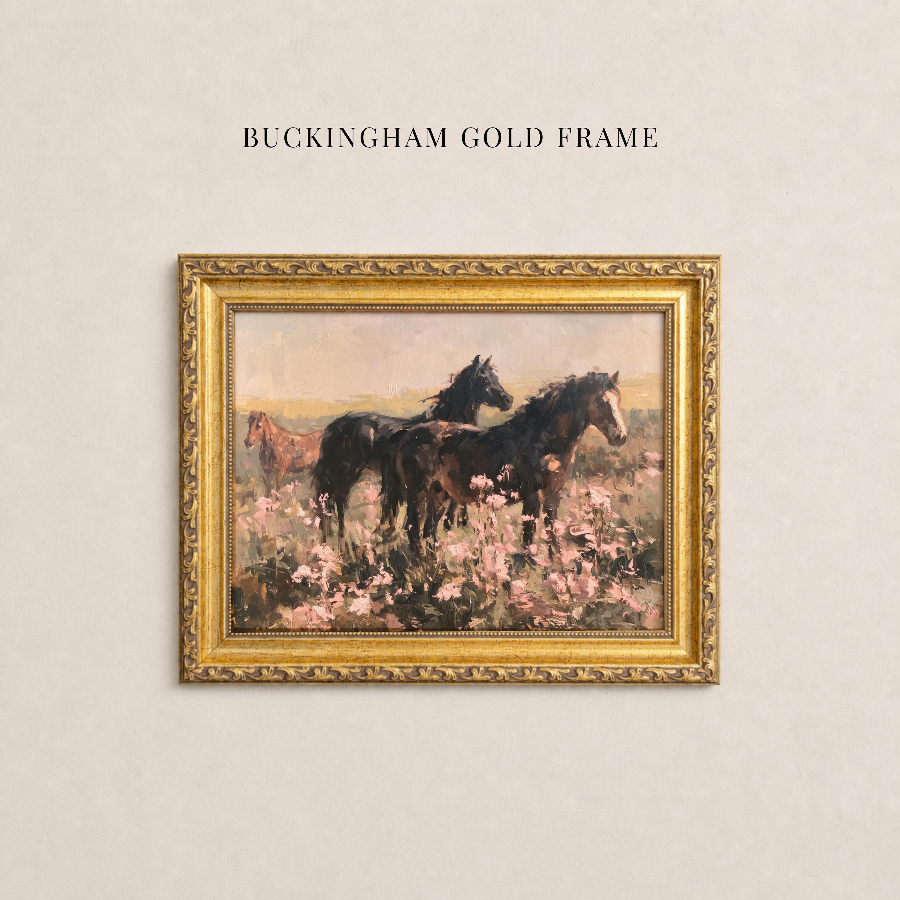 Vintage Horse Print - Among Wildflowers | 2261