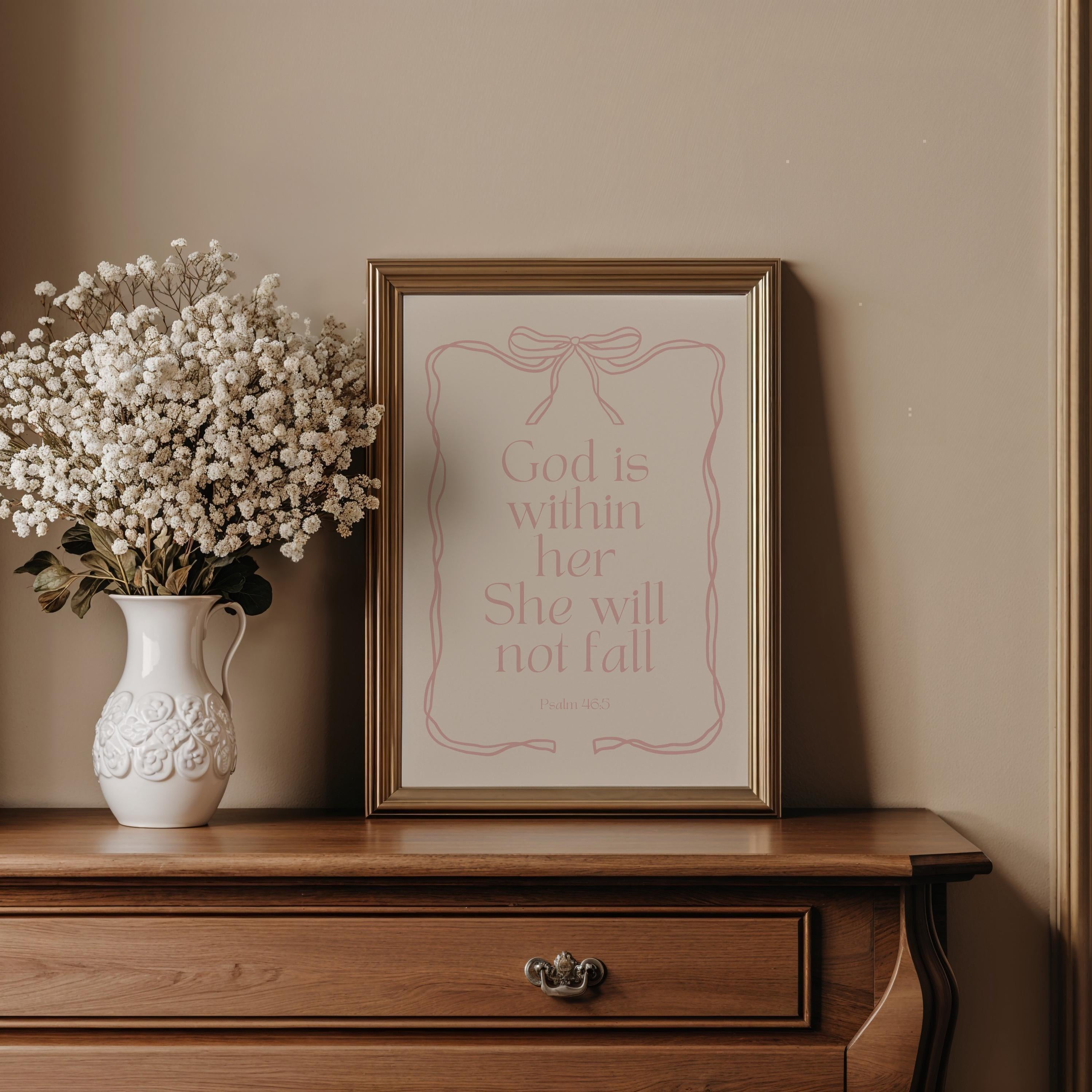 God Within Her Psalm 46:5 Nursery Print | 1497