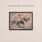 Vintage Pink Peony Oil Painting Print | 2265