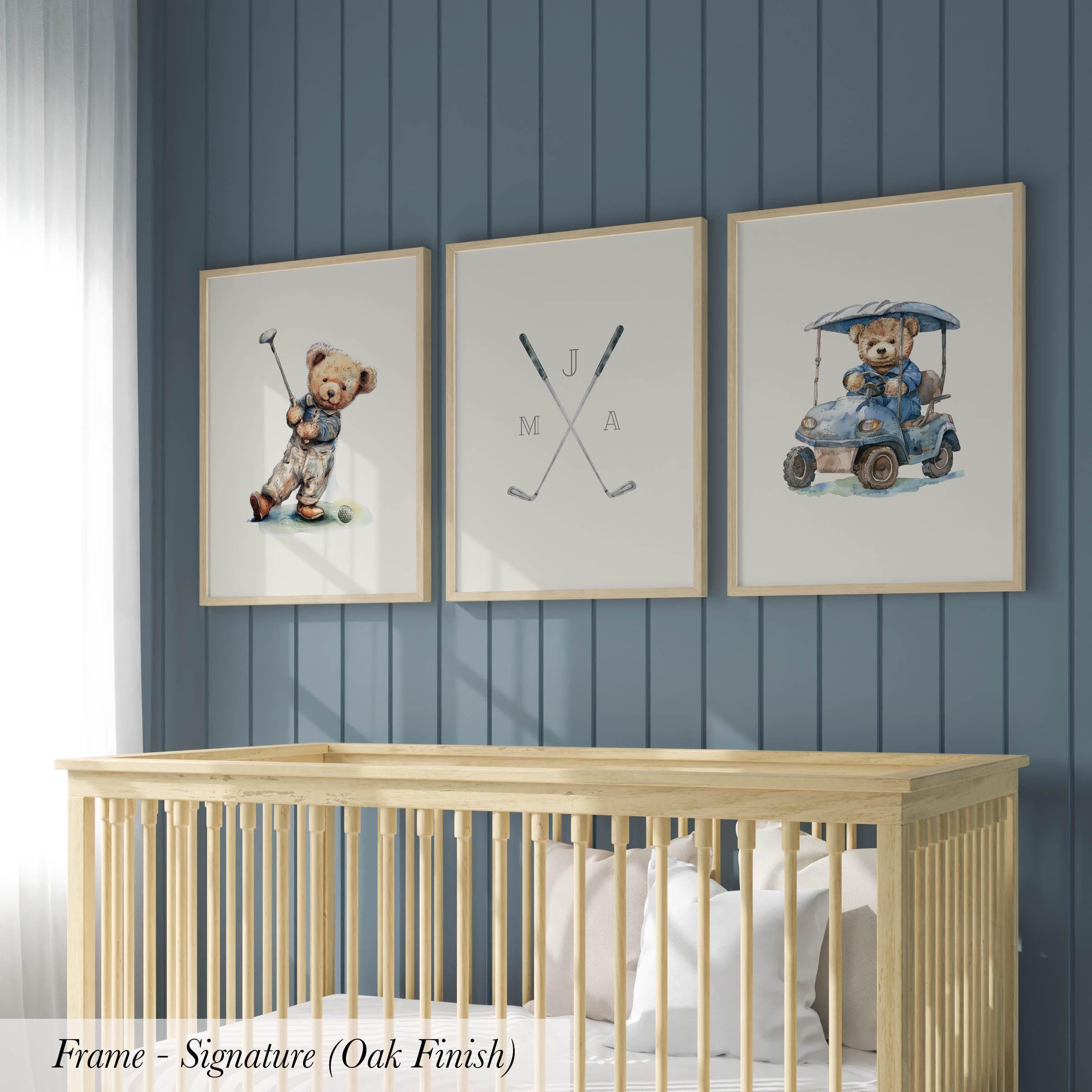 Boy's Golf Nursery Art Set of 3 | 1900