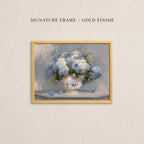 Hydrangea Print | Blue Floral Ceramic Vase Still Life Art | 2254