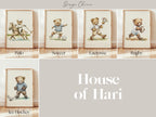 Boy's Vintage Sports Nursery Prints Set of 3 Teddy Bears ∙ 1949