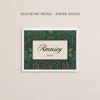 Custom Family Name Sign Ispahan William Morris Floral Wall Art | 2230