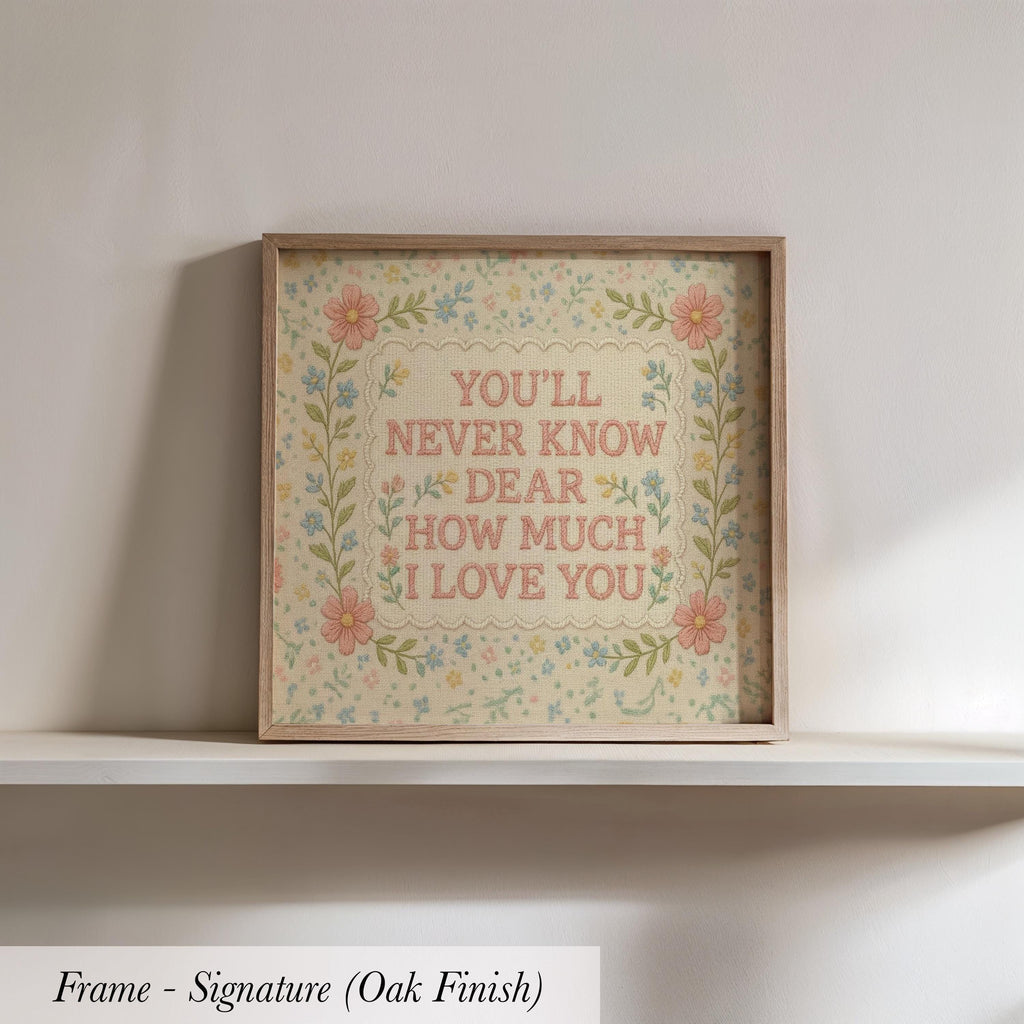 You’ll Never Know Dear Floral Nursery Art | 1956