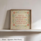 You’ll Never Know Dear Floral Nursery Art | 1956