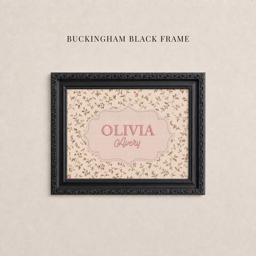 Personalized Nursery Cross Stitch Style Wall Art ∙ Name Sign for Nursery ∙ 2335