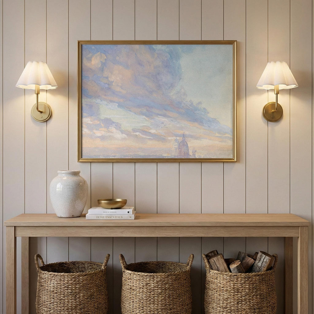 Vintage Pastel Sky Landscape Print | 2125