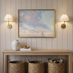 Vintage Pastel Sky Landscape Print | 2125