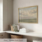 Vintage Cloud Landscape Print - Pastoral Sky Wall Art | 2144