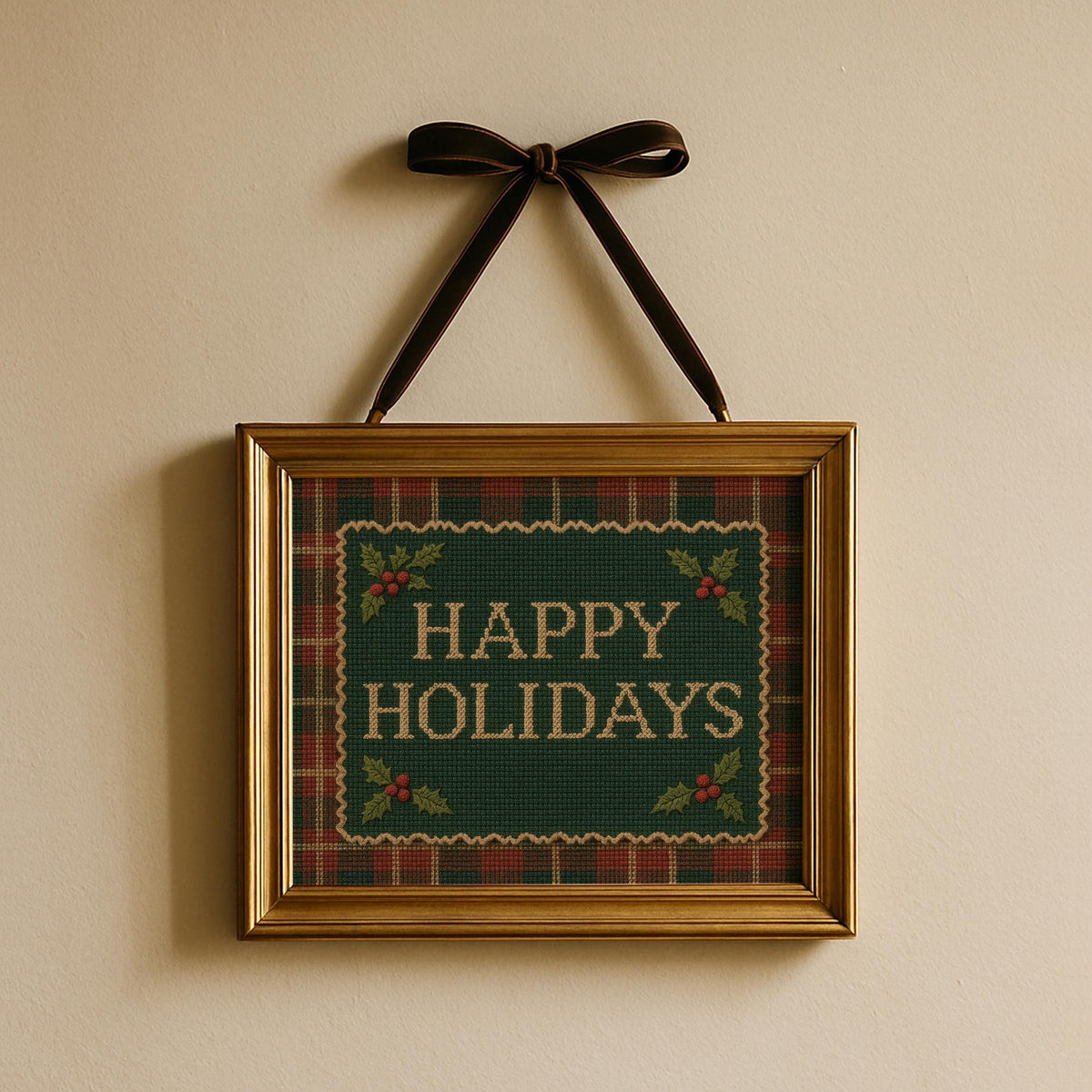 Rustic Christmas Decor ∙ Vintage Style Farmhouse Plaid Christmas Decorating ∙ 1699