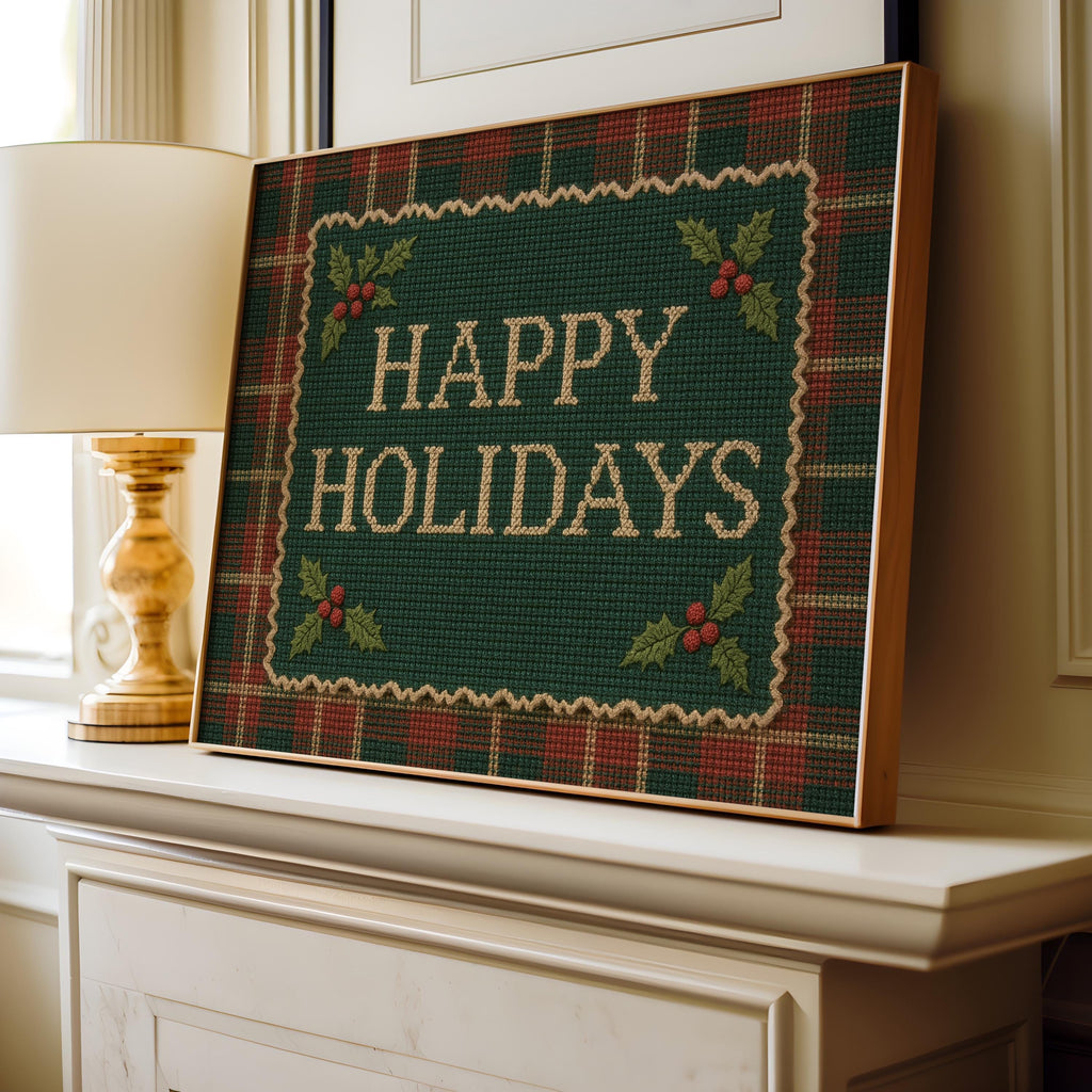 Rustic Christmas Decor ∙ Vintage Style Farmhouse Plaid Christmas Decorating ∙ 1699