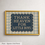 Thank Heaven For Little Boys Vintage Nursery Wall Art | 1638