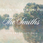 The image is a page from a website displaying an advertisement for "The Smiths" club, featuring a painting of a landscape with trees and a lake.