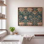 Botanical Wall Art William Morris Cotton Float Frame Canvas Art Print | 2213