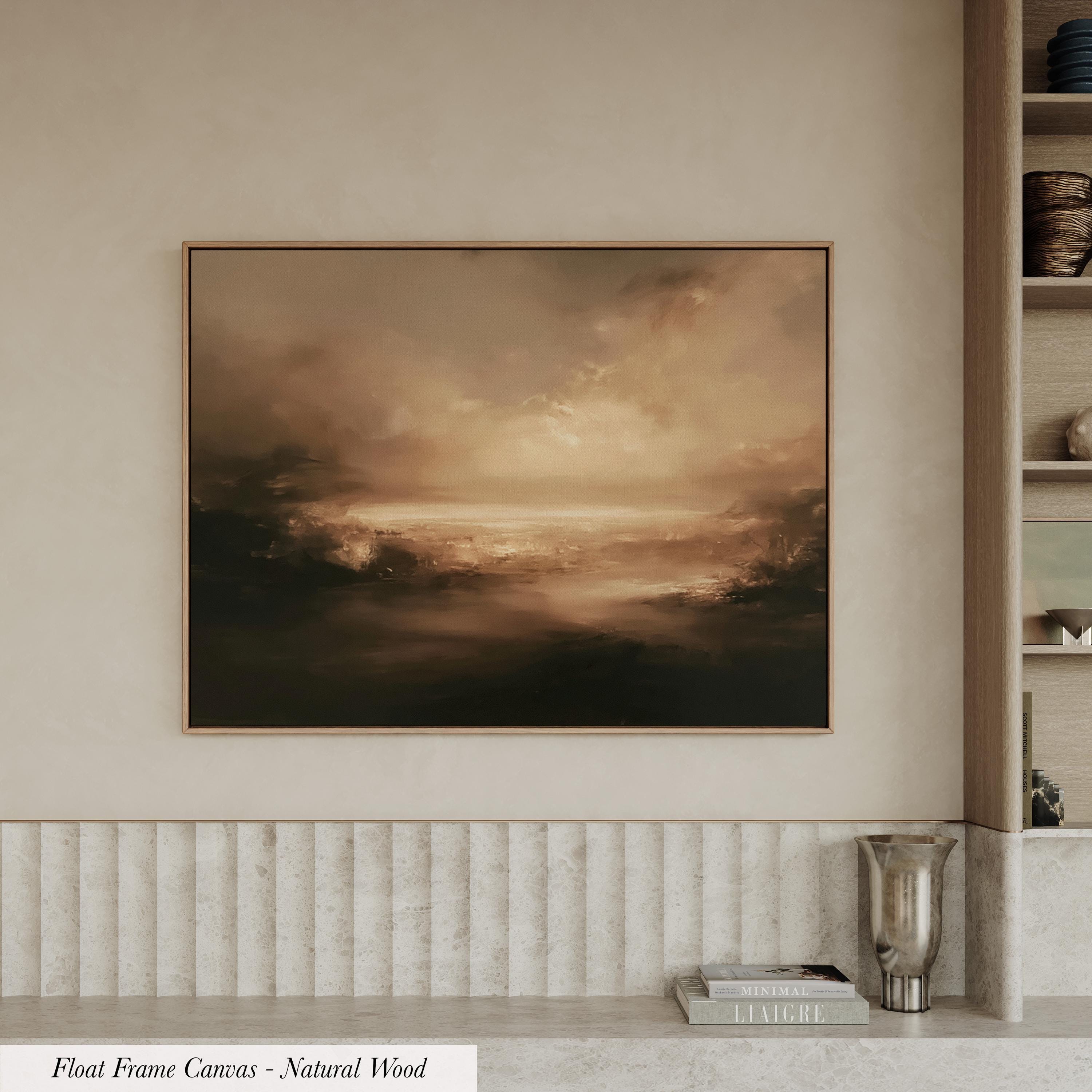 Moody Landscape Canvas Print - Abstract Earth Tone Wall Art | 2227