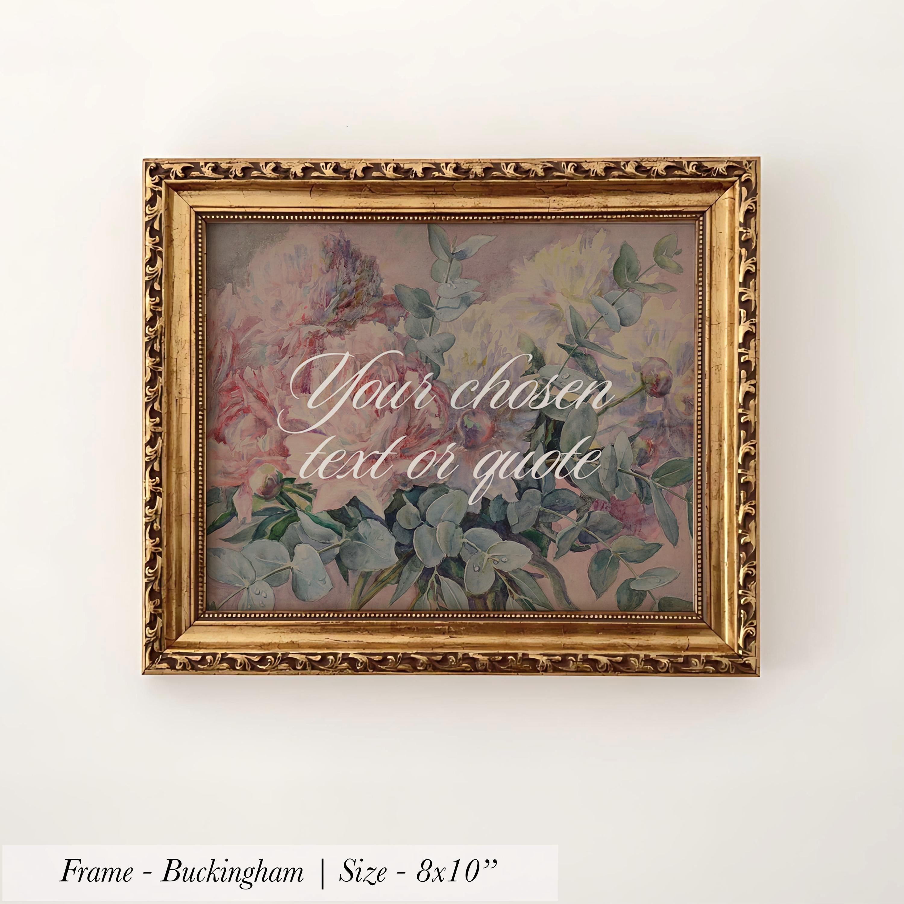 Custom Quote Nursery Wall Art | Vintage Floral Oil Painting Print | 2184