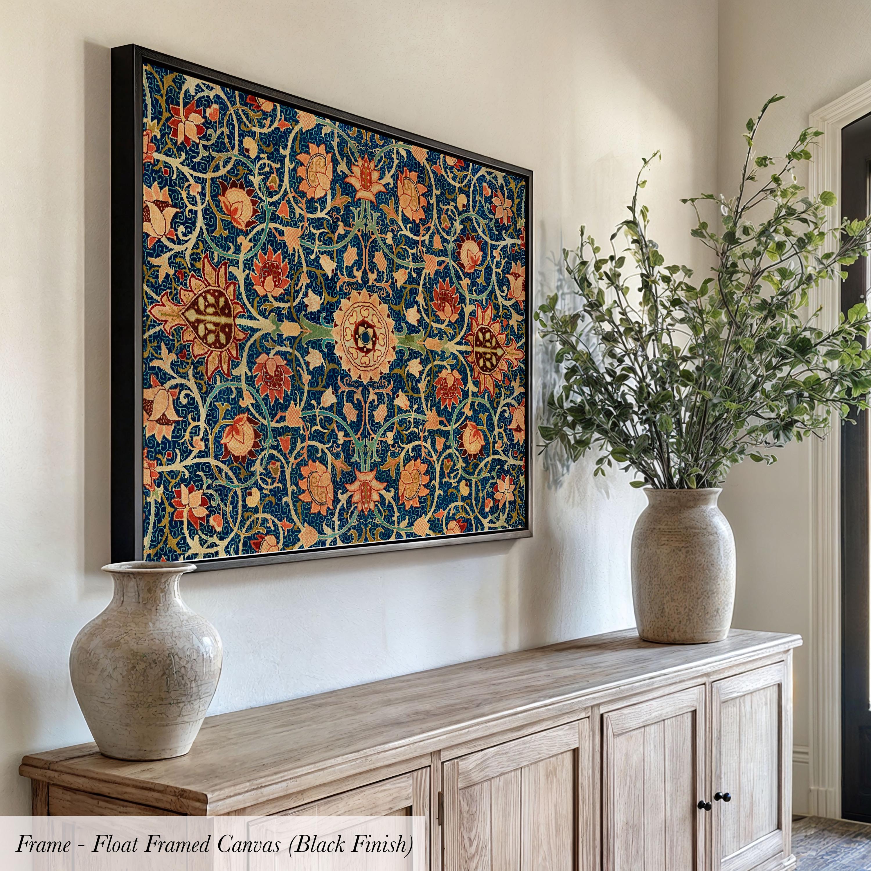 William Morris Botanical Cotton Float Frame Canvas Art Print ∙ 2212