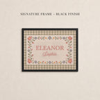 Personalized Nursery Name Sign Cross Stitch Style Wall Art | 2239