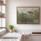 Monet Garden Cotton Float Frame Canvas Art Print | 2216