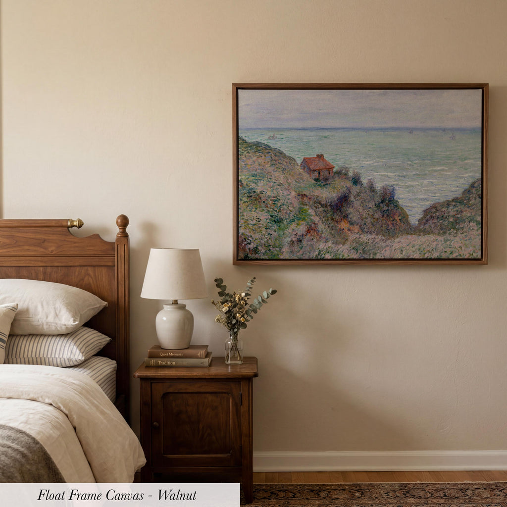 Monet Seascape Coastal Cotton Float Frame Canvas Art Print | 2214