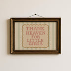 Thank Heaven for Little Girls Vintage Nursery Art | 1643
