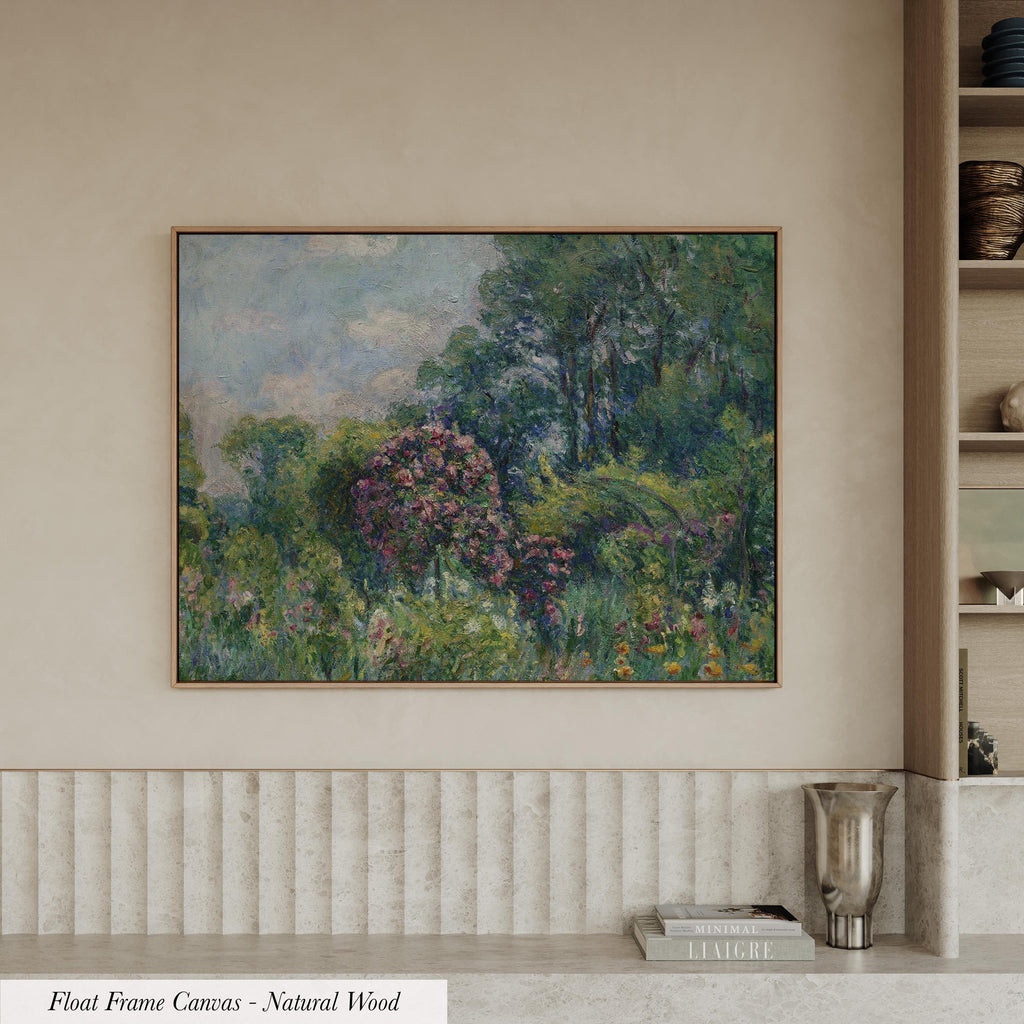 Monet Garden Cotton Float Frame Canvas Art Print | 2215