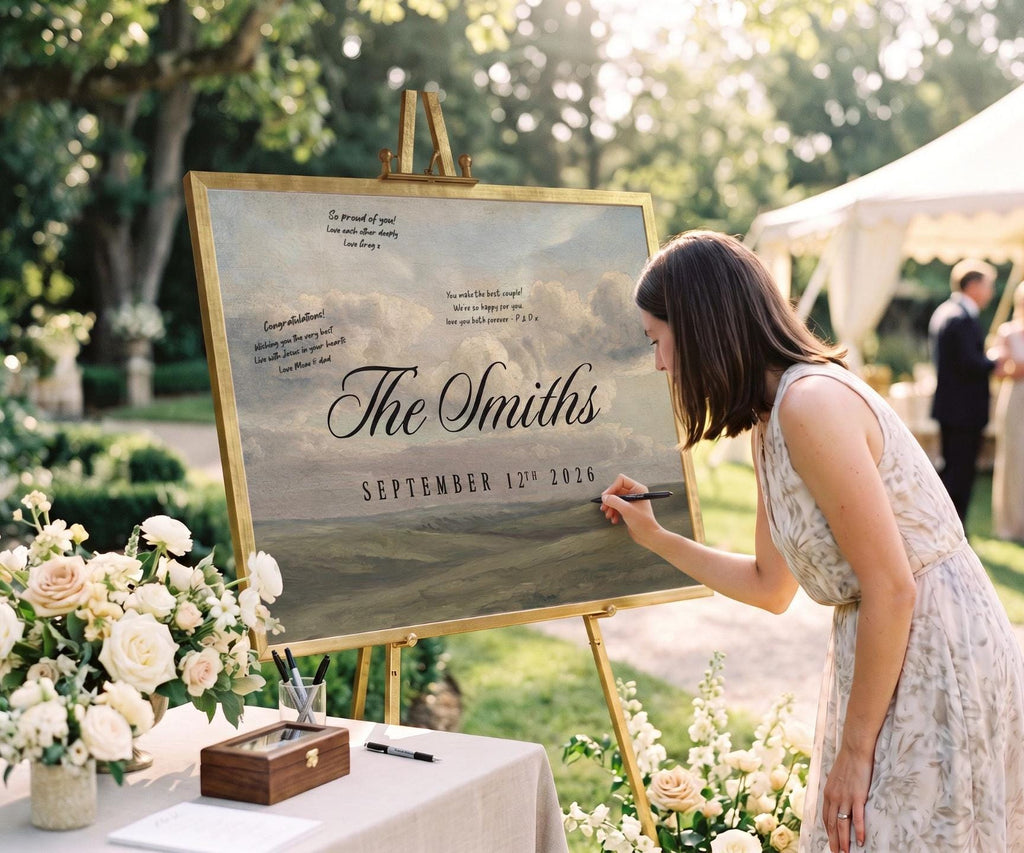 Wedding Guest book Alternative - Personalized Last Name & Date | 2145