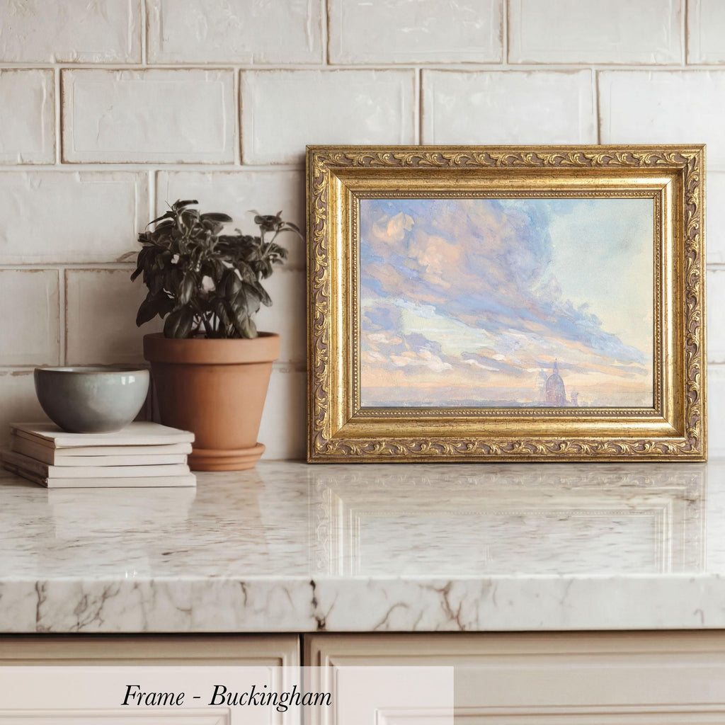 Vintage Pastel Sky Landscape Print | 2125
