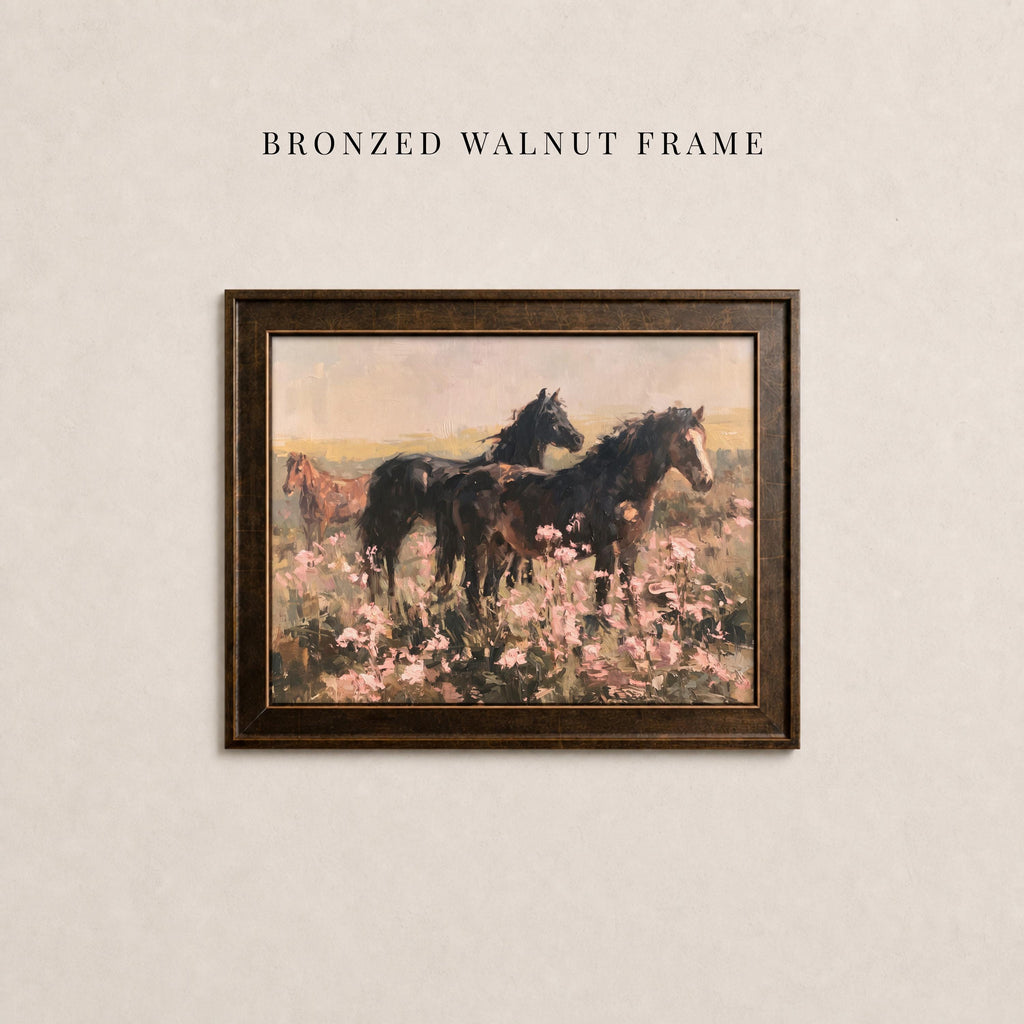 Vintage Horse Print - Among Wildflowers | 2261