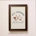 All Legends Start Small™ Sports Nursery Art ∙ Hockey, Football, Baseball ∙ 1993