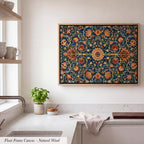 William Morris Botanical Cotton Float Frame Canvas Art Print ∙ 2212