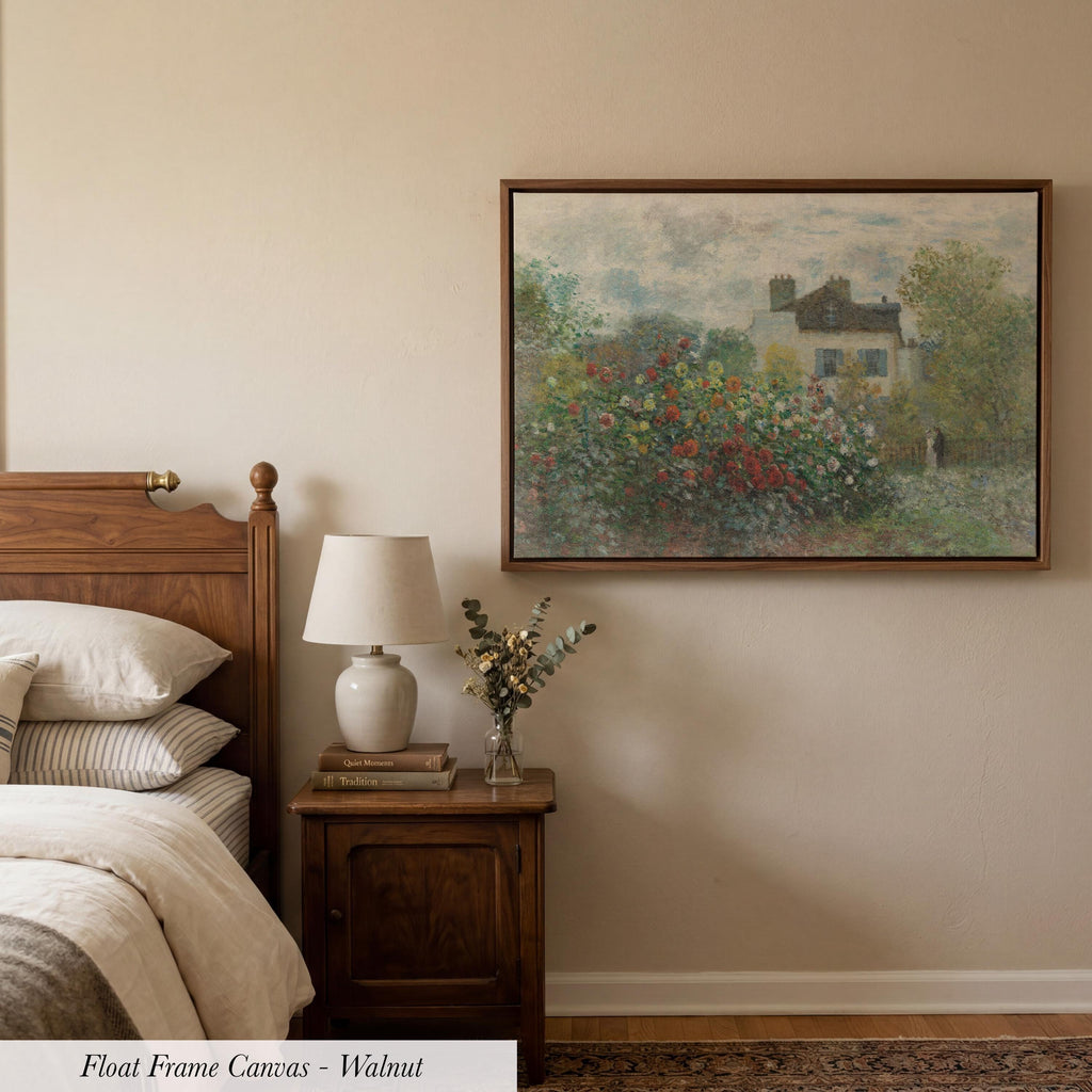 Monet Garden Cotton Float Frame Canvas Art Print | 2216