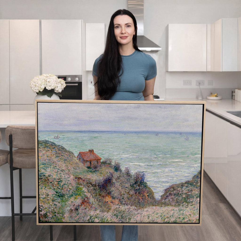 Monet Seascape Coastal Cotton Float Frame Canvas Art Print | 2214