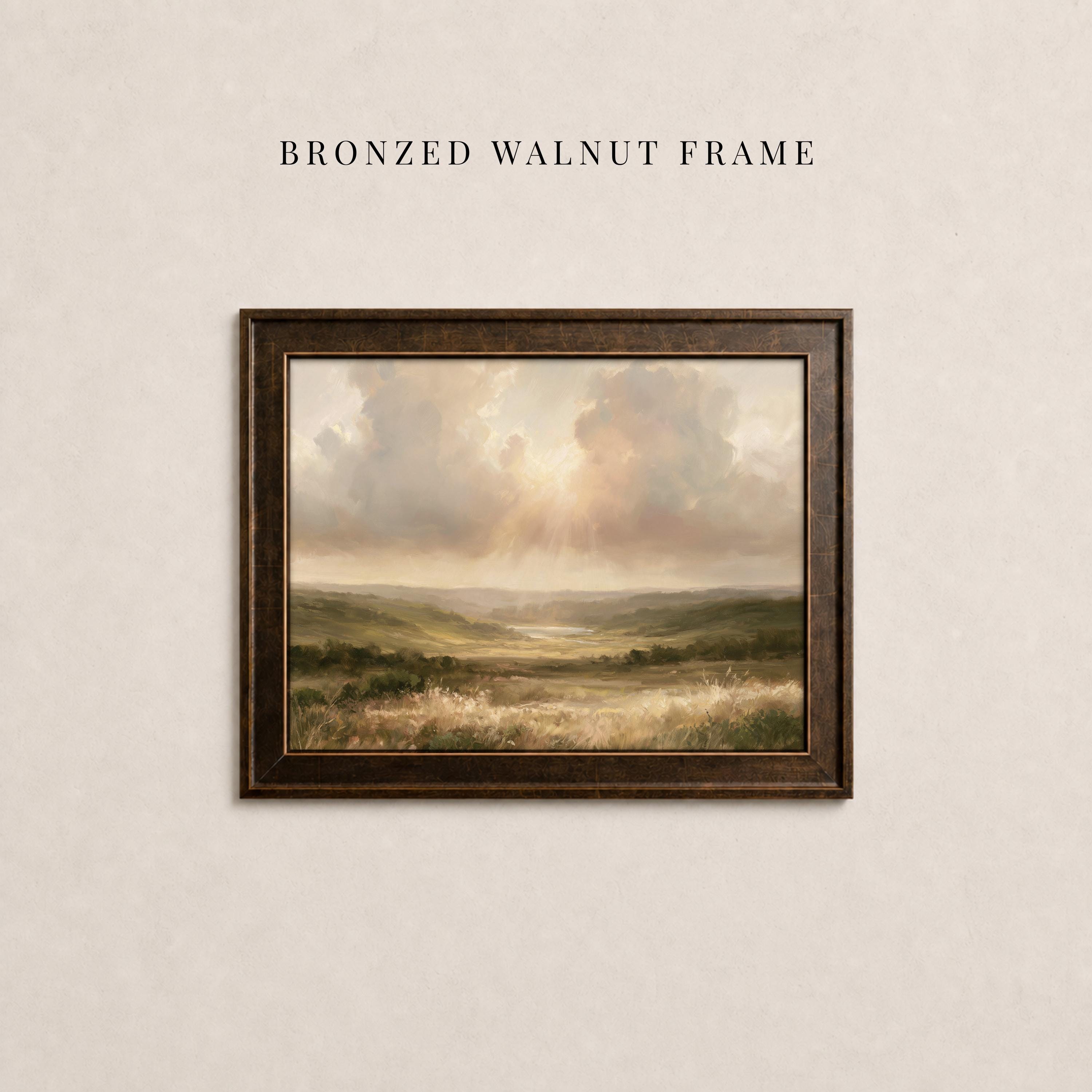 Vintage French Countryside Landscape Framed Print | Farmhouse Wall Art | 2263