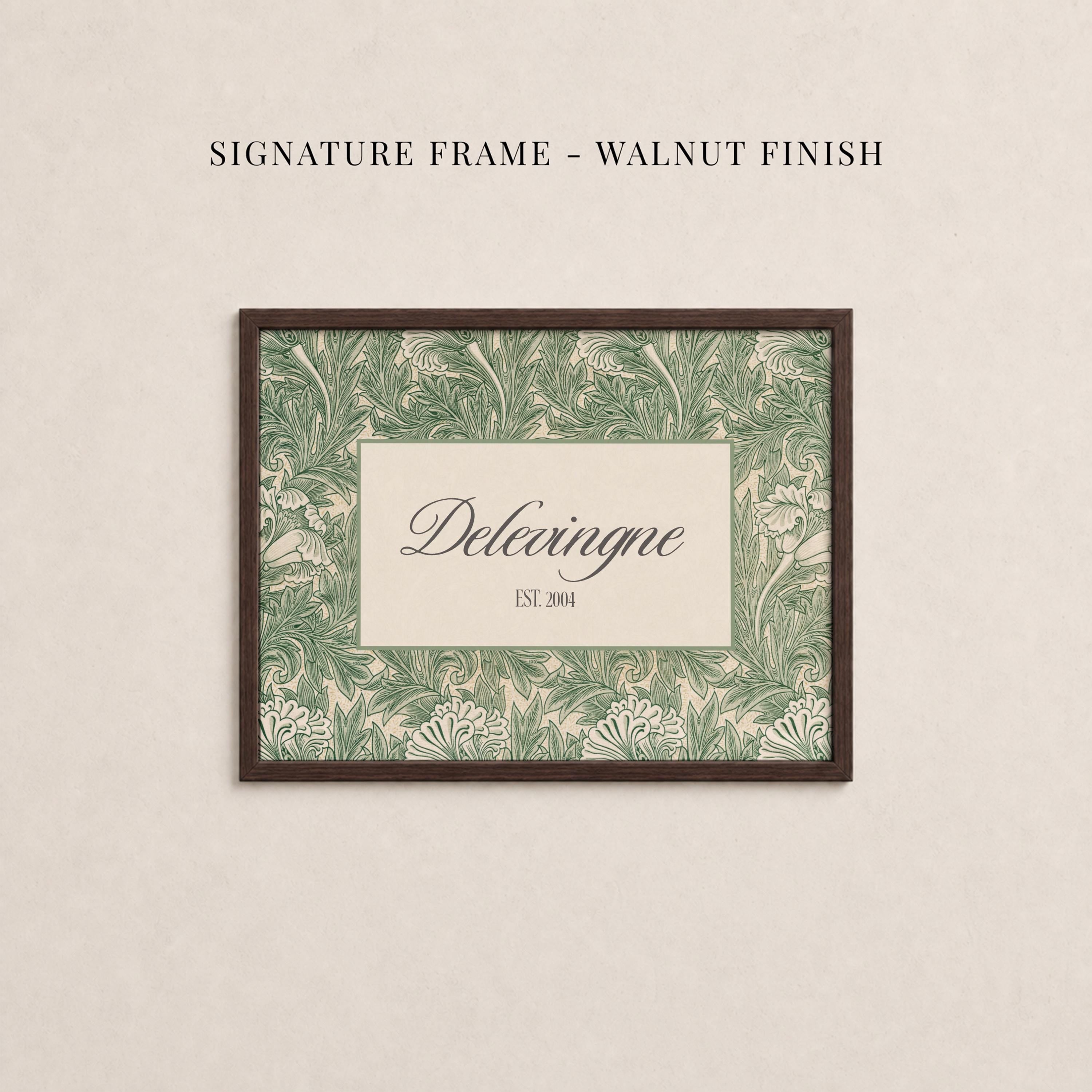 Custom Family Name Sign William Morris Floral Wall Art | 2243
