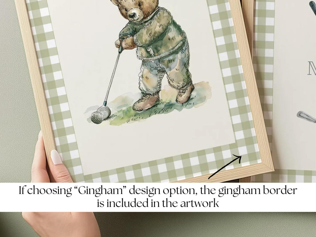 Boy Golf Nursery Teddy Art Set | 1861