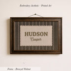 Custom Name Personalized Embroidery Style Wall Art | 2168