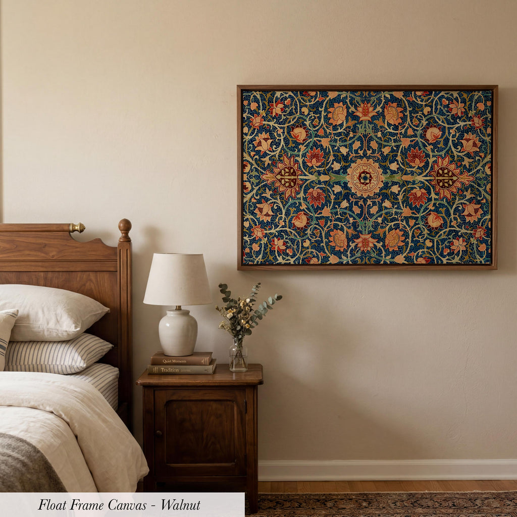 William Morris Botanical Cotton Float Frame Canvas Art Print ∙ 2212