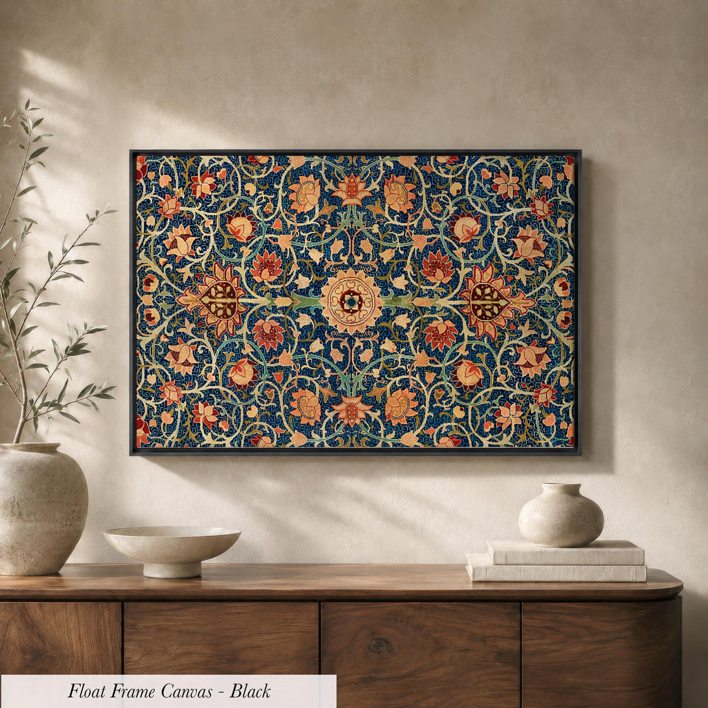 William Morris Botanical Cotton Float Frame Canvas Art Print ∙ 2212