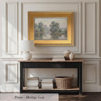 Vintage Style Oil Painting | Large Framed Nature Wall Art for Living Room | 1818